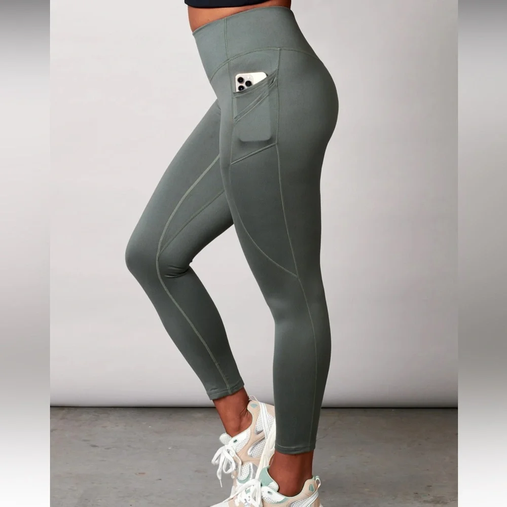 🩶 NEW! • BLANQI • HIGH COMPRESSION POCKET LEGGINGS | XXL - Picture 4 of 12